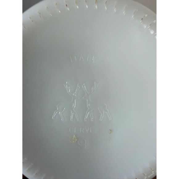 Vintage Cerve Italy‎ Milk Glass Bottle Mushroom Butterfly Sunshine Design Retro - Picture 8 of 10